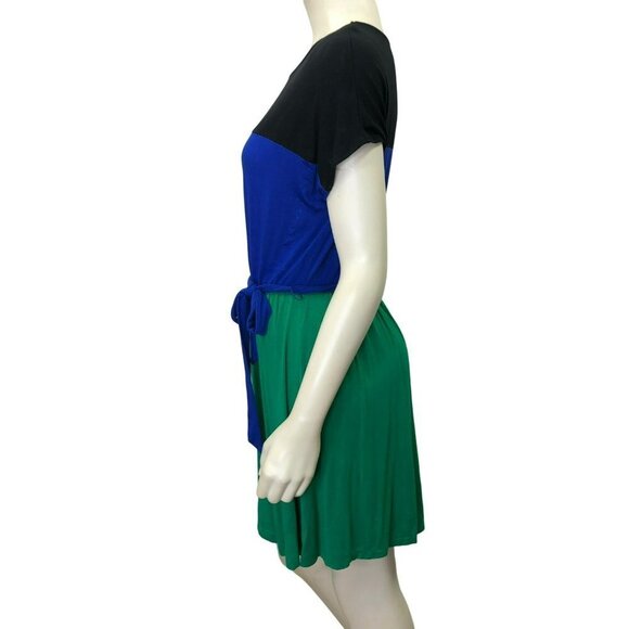 KENSIE KNIT CASUAL COLOR BLOCK DRESS SIZE MD - Picture 4 of 6